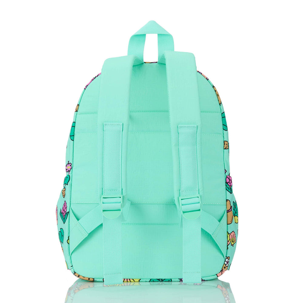 Water-Resistant Laptop Backpack - Tropical Print
