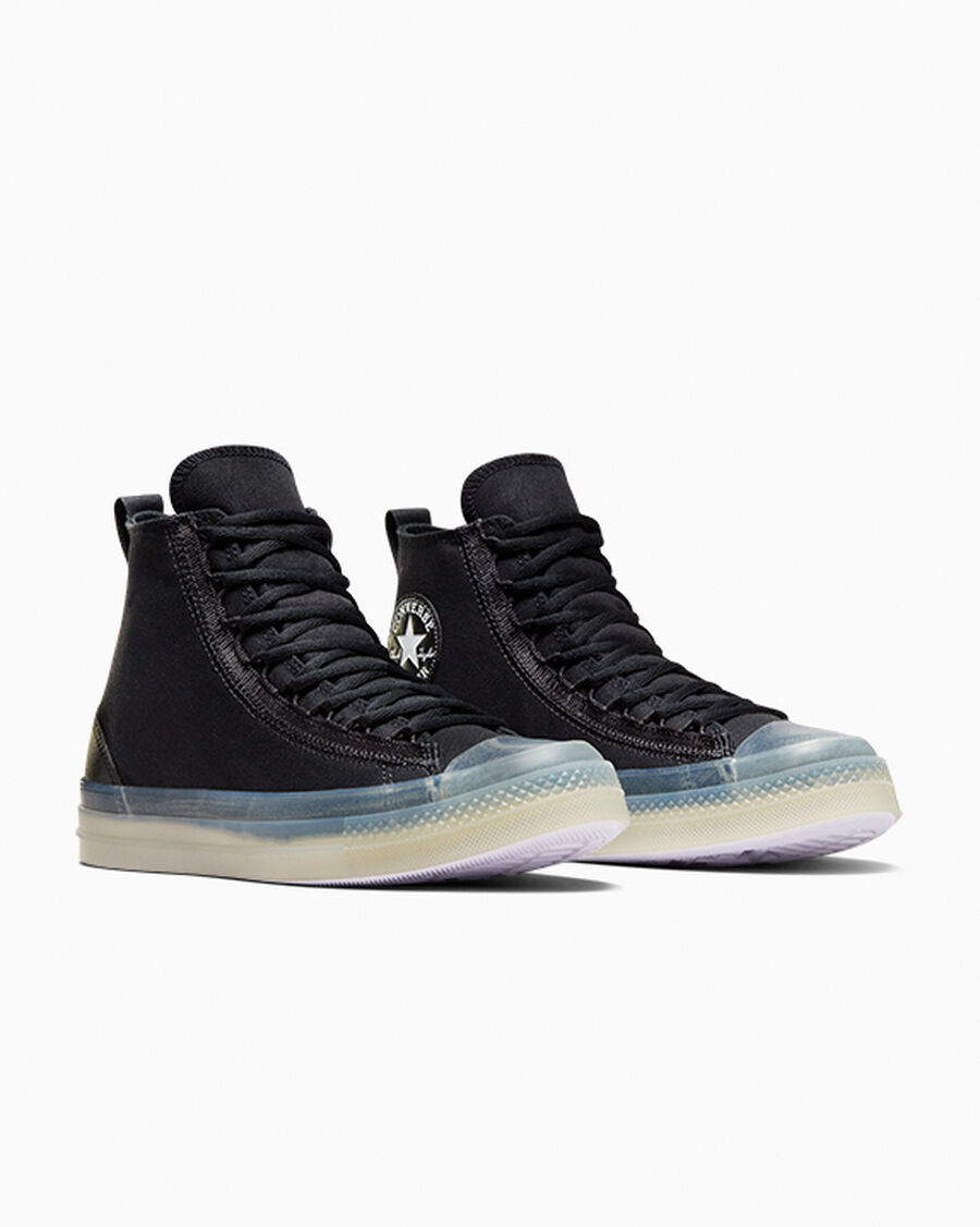 Canvas Utility High Top Shoe - Black - Black/White/Black
