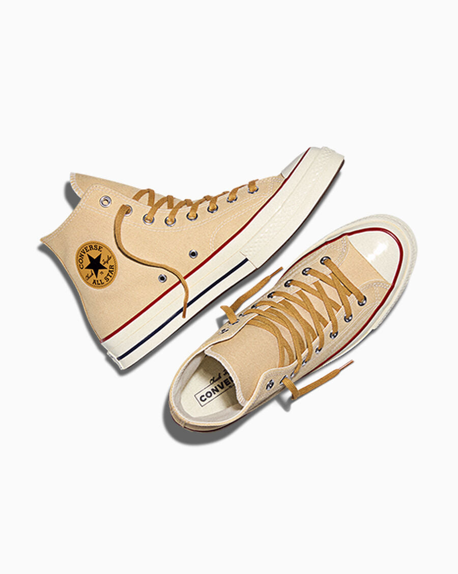 Unisex Colorblock Canvas High-Top Sneaker - Hay Day/Honey Stick/Egret