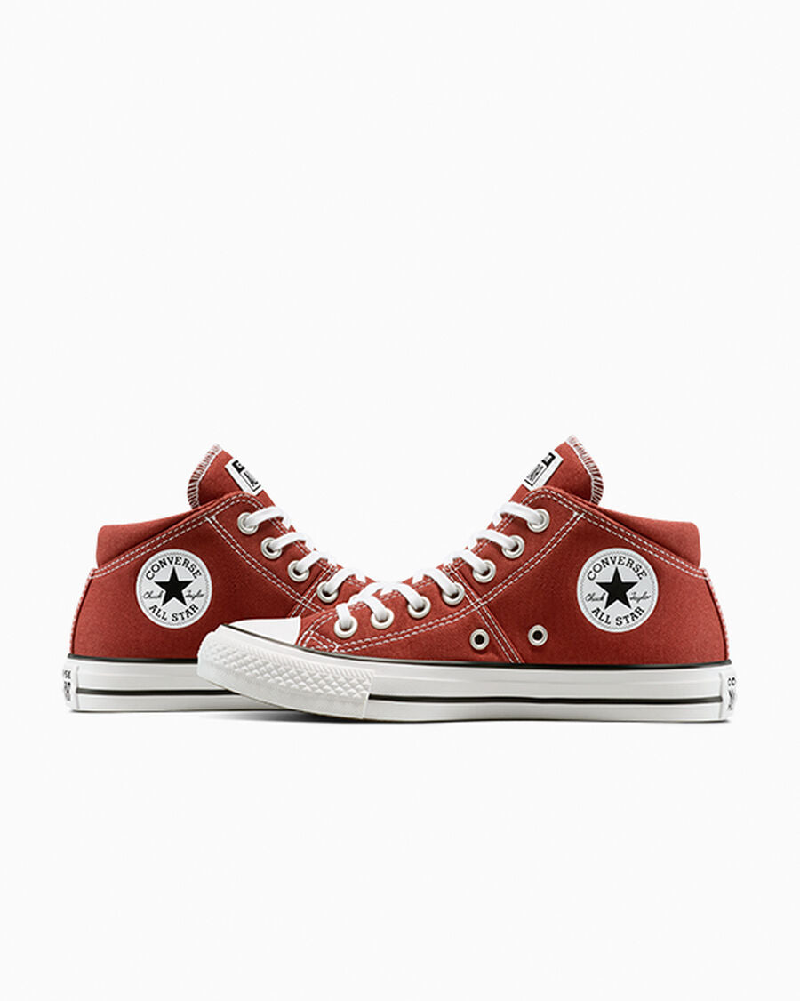 Women's Canvas Mid Top Sneaker - Rottin Apple Red/White/Black