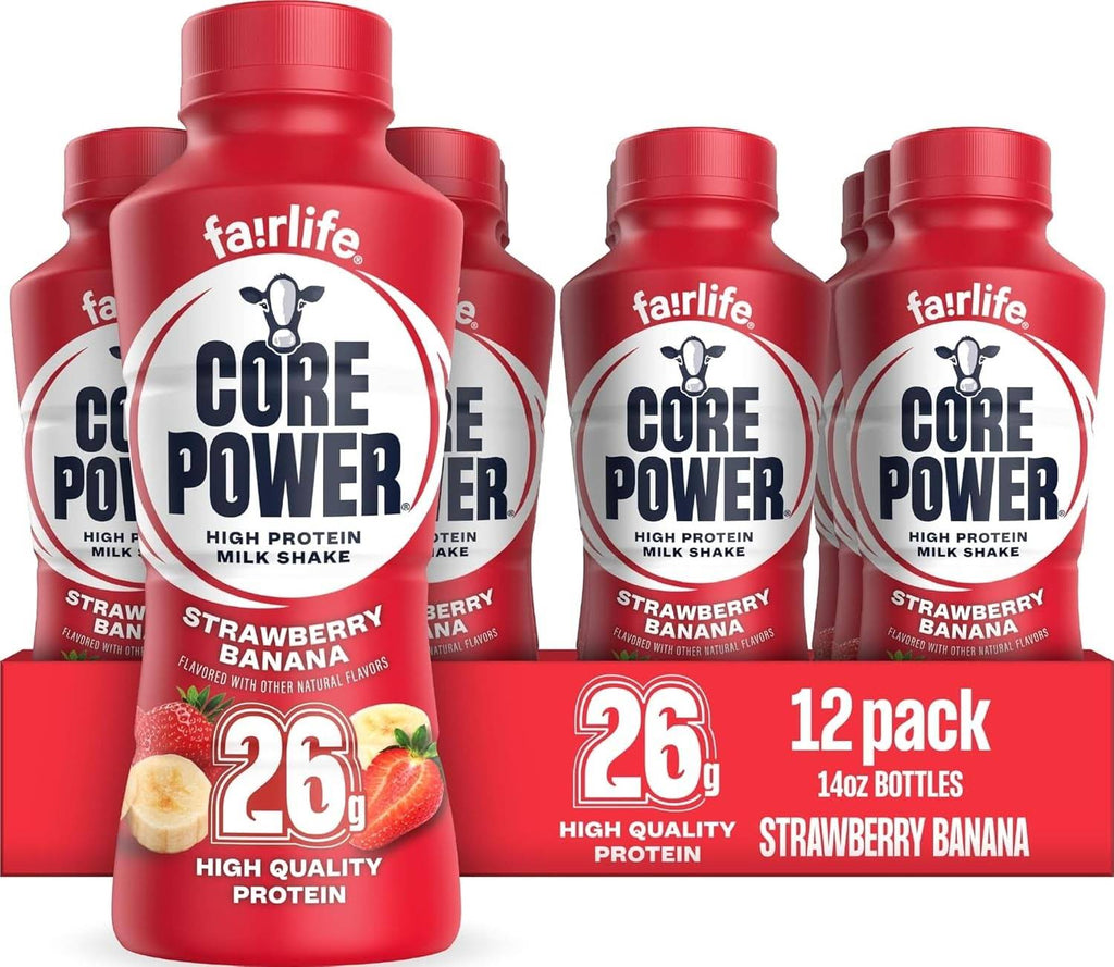 Strawberry Banana Protein Milk Shake, 14 oz, 12 Pack