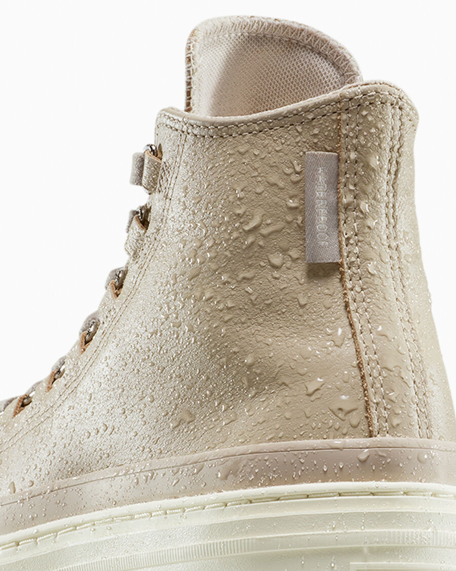 Women's Water-Resistant Leather Lug Sole Boot - Papyrus/Papyrus/Egret