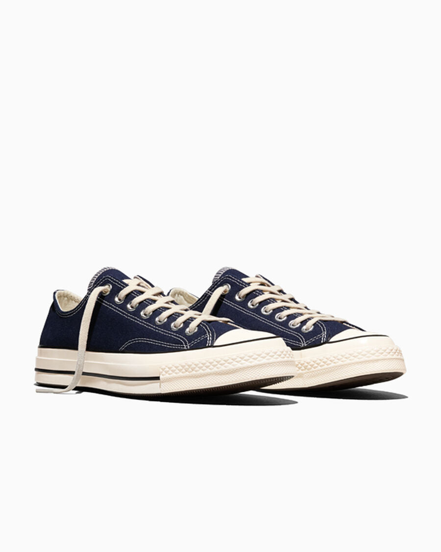 Heavyweight Canvas Low Top Sneaker - Black - Obsidian Blue/Egret/Black