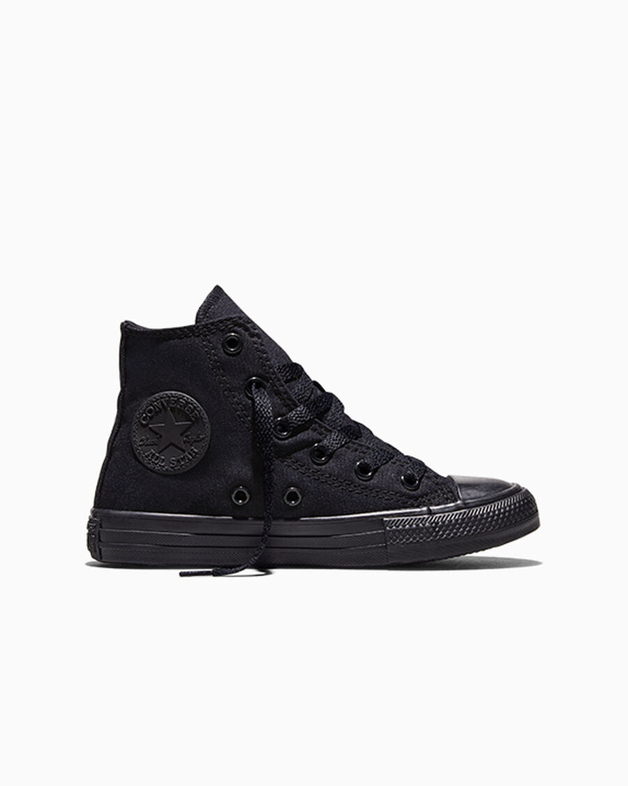 Kids Canvas High-Top Sneaker - Multiple Colors - Black Monochrome