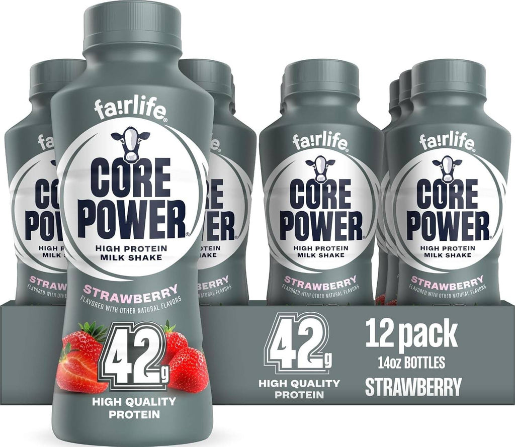 Strawberry High-Protein Milk Shake, 14 oz, 12 Pack
