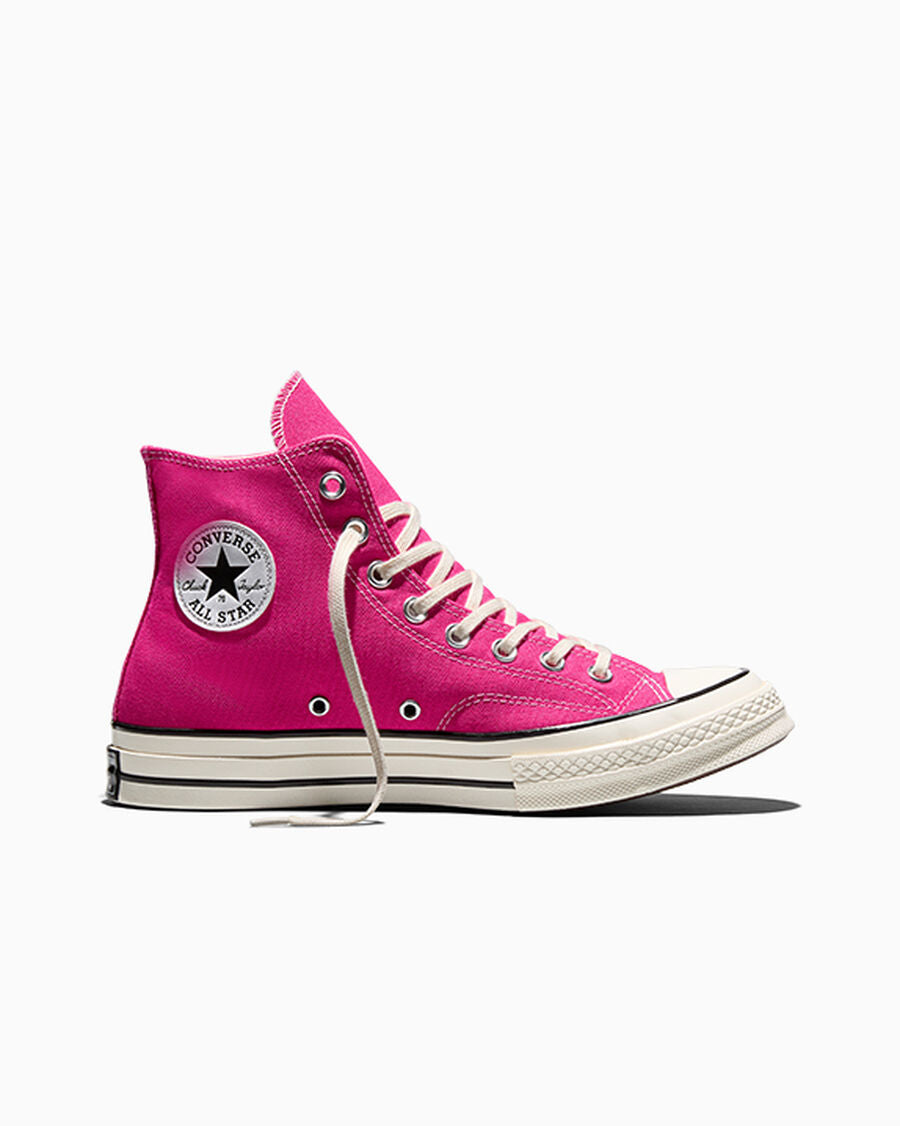 Heavyweight Canvas High Top Sneaker - Black - Rough Raspberry/Egret/Black