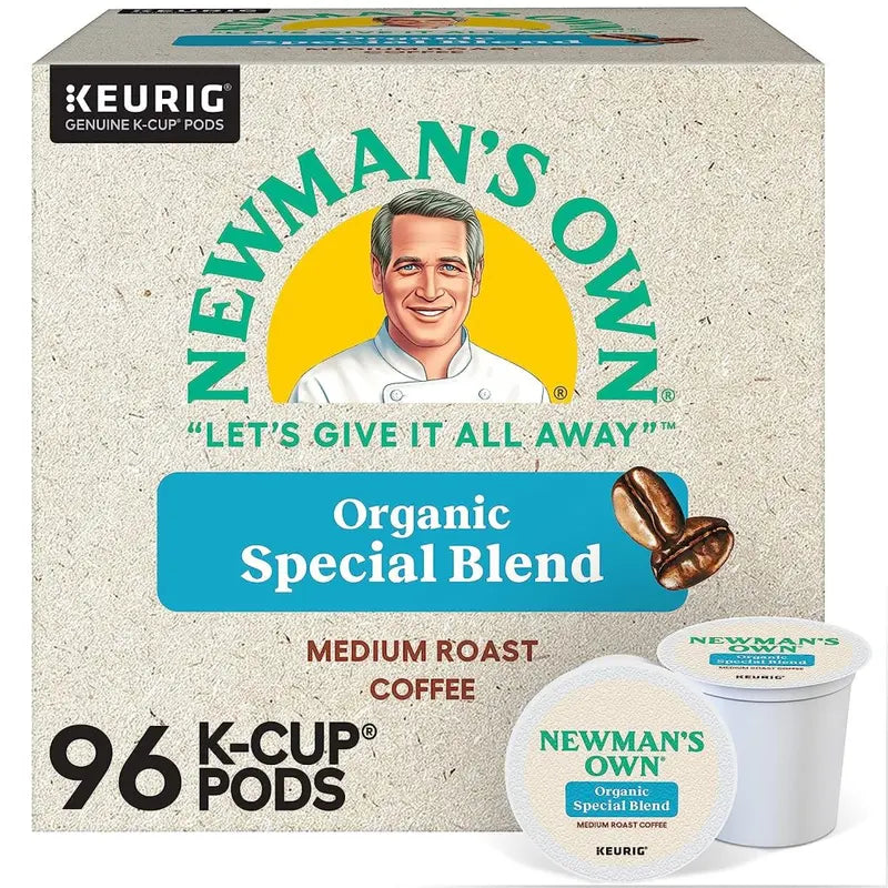 Newman's Own Organics Medium Roast Coffee K-Cup Pods, 96 Count