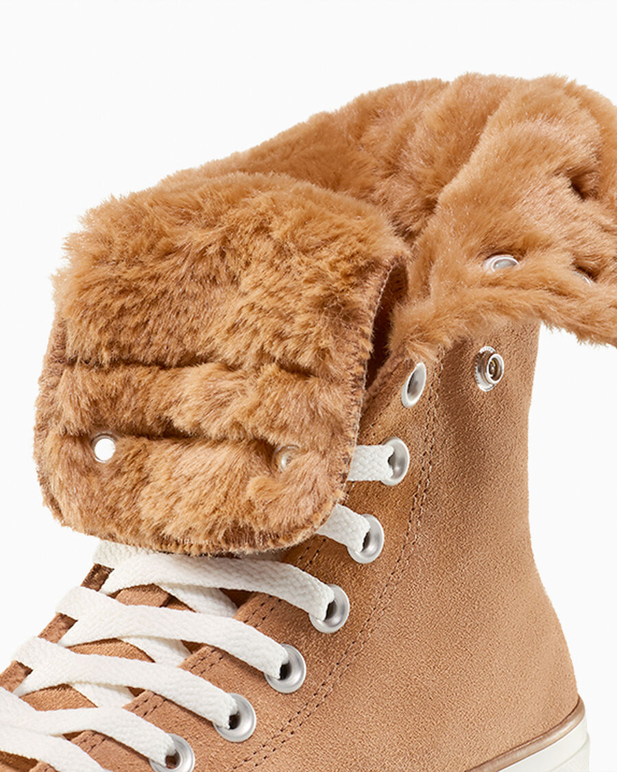 Women's Suede Fold-Over High-Top Boot