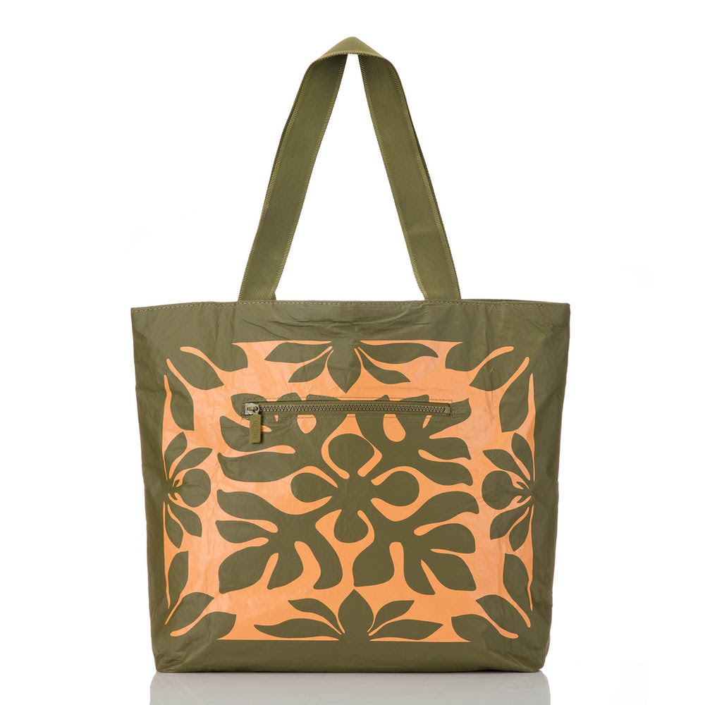 Expandable Tote Bag - Leaf Print