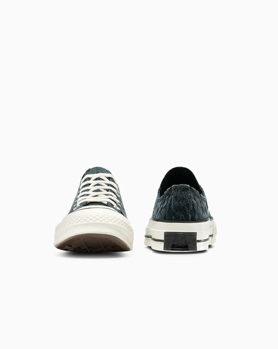 Satin Leopard Print Low Top Sneaker - Black/Total Eclipse/Egret