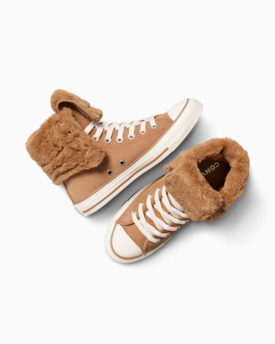 Women's Suede Fold-Over High-Top Boot
