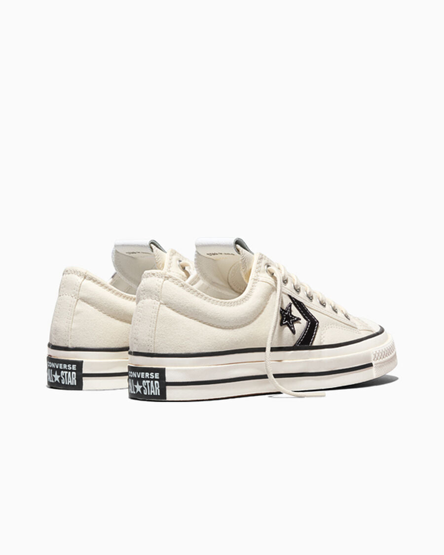 Canvas Skate Low Top Sneaker - Vintage White/Black/Vintage White