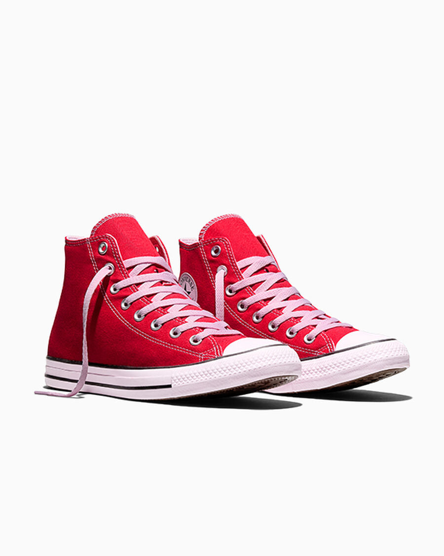 Tonal Canvas High Top Sneaker - Red - Red/New Found Bloom/Black