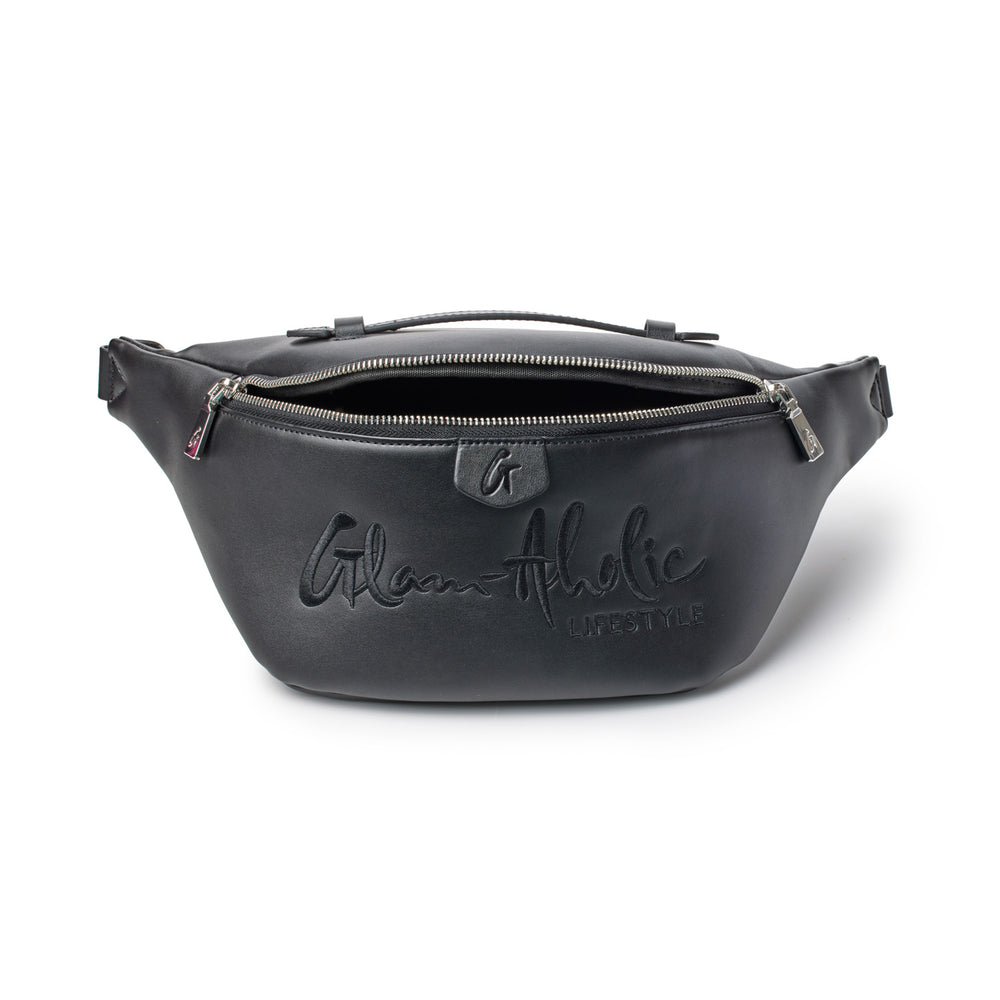 Vegan Leather Belt Bag - Black