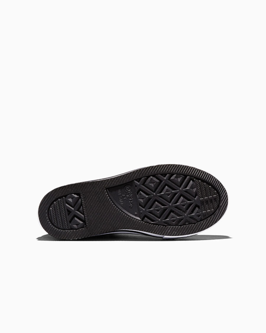 Kids Canvas Platform High Top Sneaker - Black - Black/White/Black
