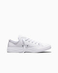 Leather Low Top Sneaker - Black - Mono White