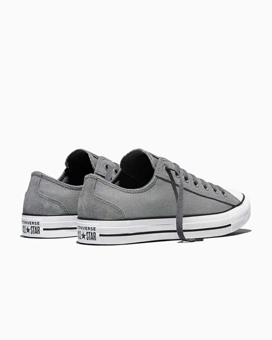 Canvas and Suede Low Top Sneaker - Blue - Darker Grey/Dark Matter Grey/White