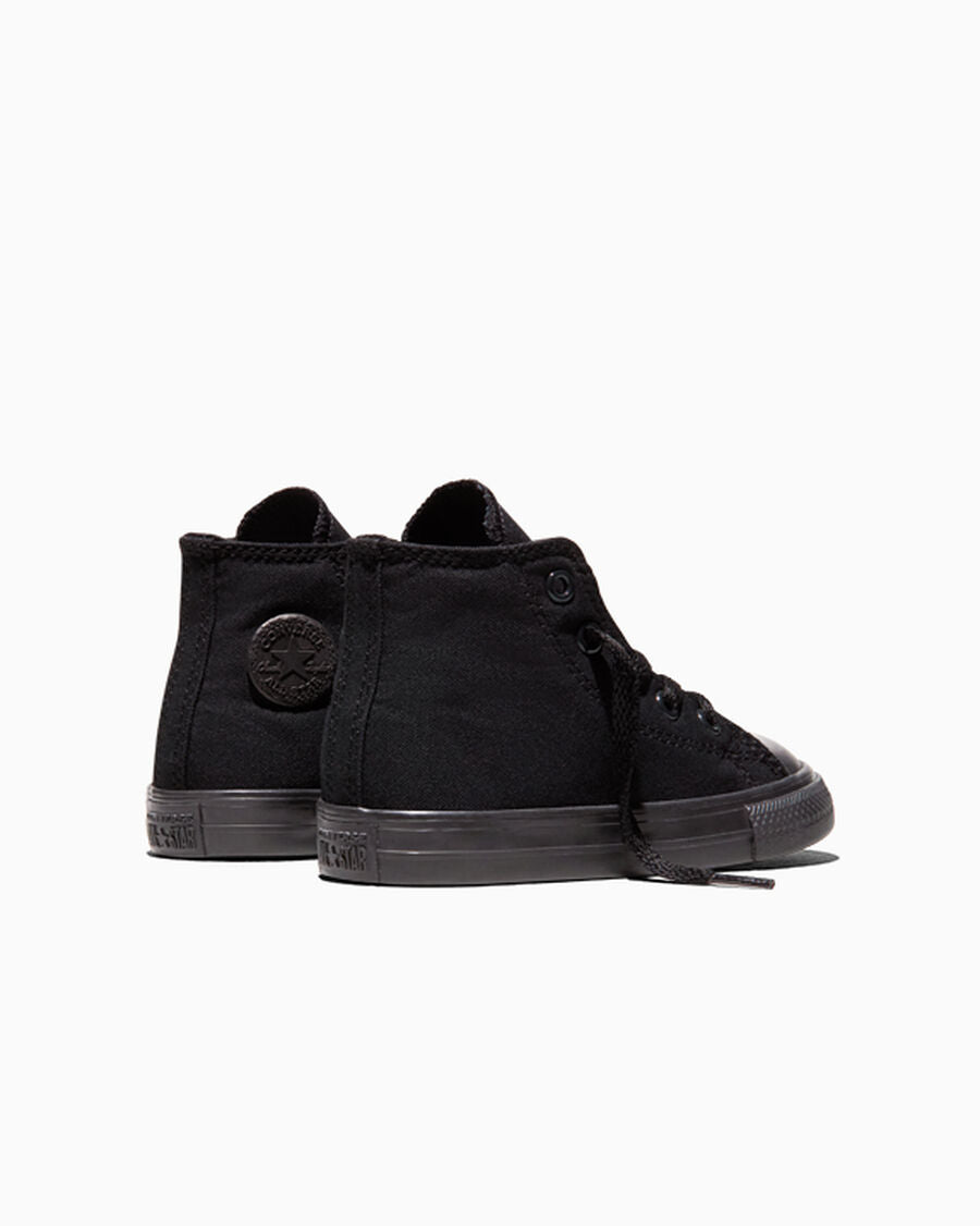 Toddler Canvas High-Top Sneaker - Multiple Colors - Black Monochrome