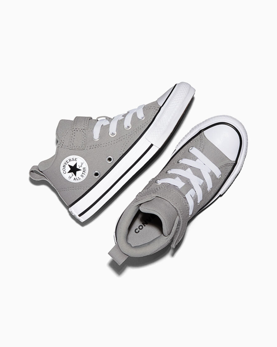 Canvas Easy-On Mid-Top Sneaker - Grey Area/White/Black