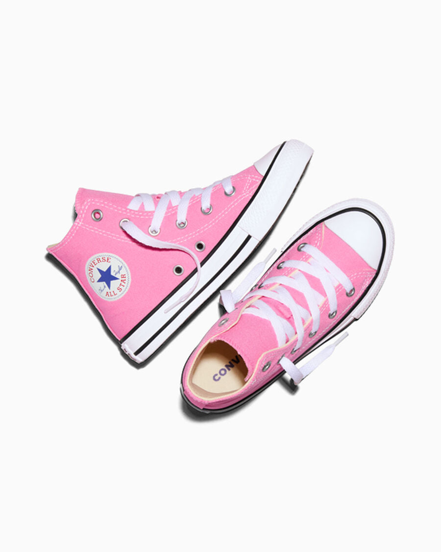 Kids Canvas High-Top Sneaker - Multiple Colors - Pink