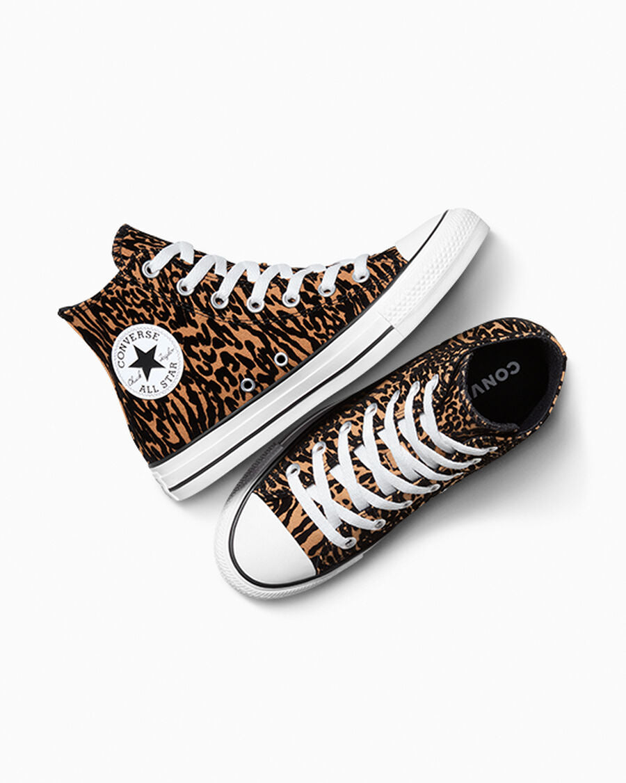 Mixed Animal Print High Top Sneaker