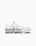 Kids Canvas Platform Low Top Sneaker - Black - White/Garnet/Navy
