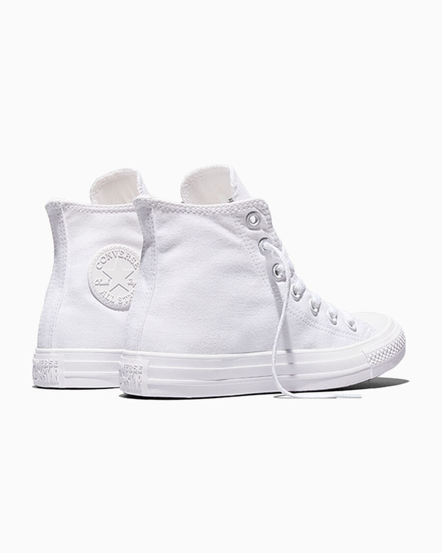 Canvas High-Top Sneaker - Multiple Colors - White Monochrome