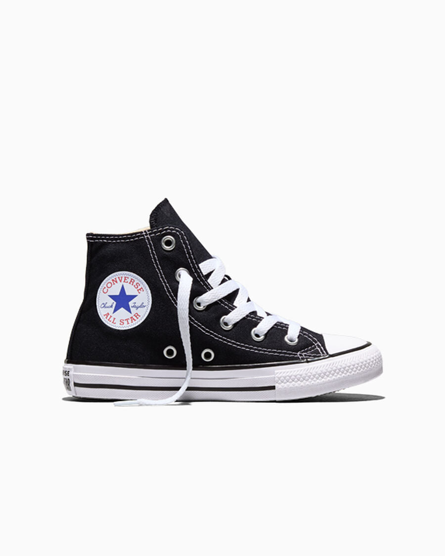 Kids Canvas High-Top Sneaker - Multiple Colors - Black