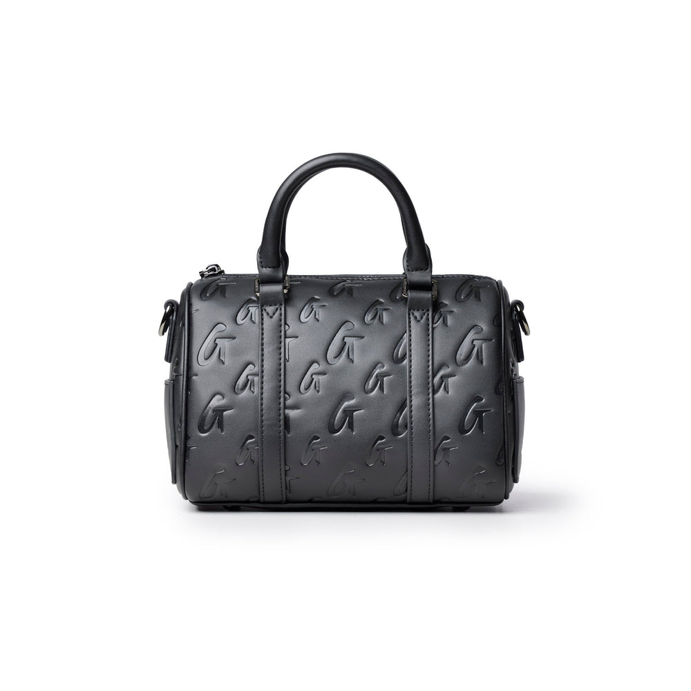 Mini Vegan Leather Top Handle Bag - Black