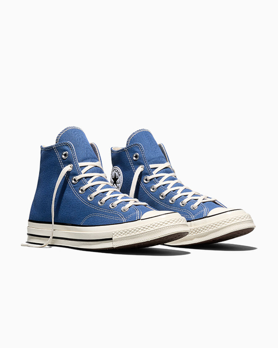 Heavyweight Canvas High Top Sneaker - Black - Armor Blue/Egret/Black