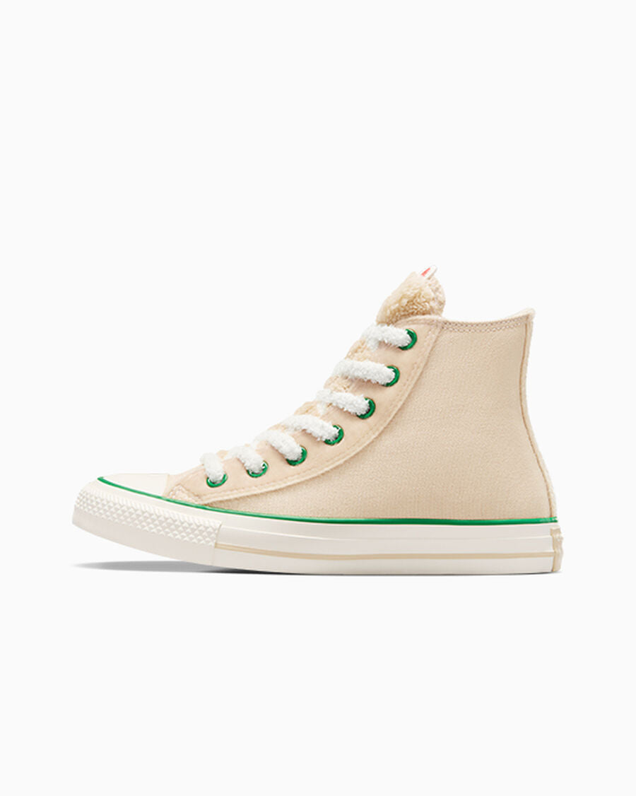 Faux Fur Animal Canvas High Top Sneaker