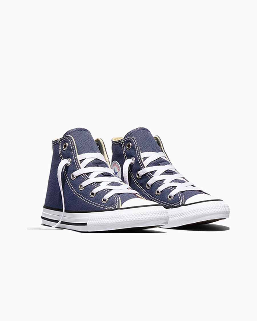Kids Canvas High-Top Sneaker - Multiple Colors - Navy