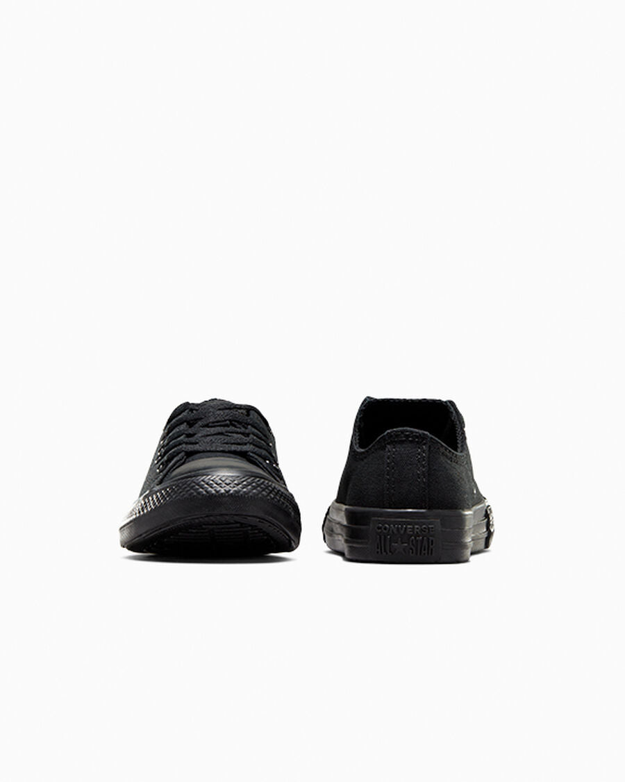 Kids Canvas Low-Top Sneaker - Multiple Colors - Black Monochrome