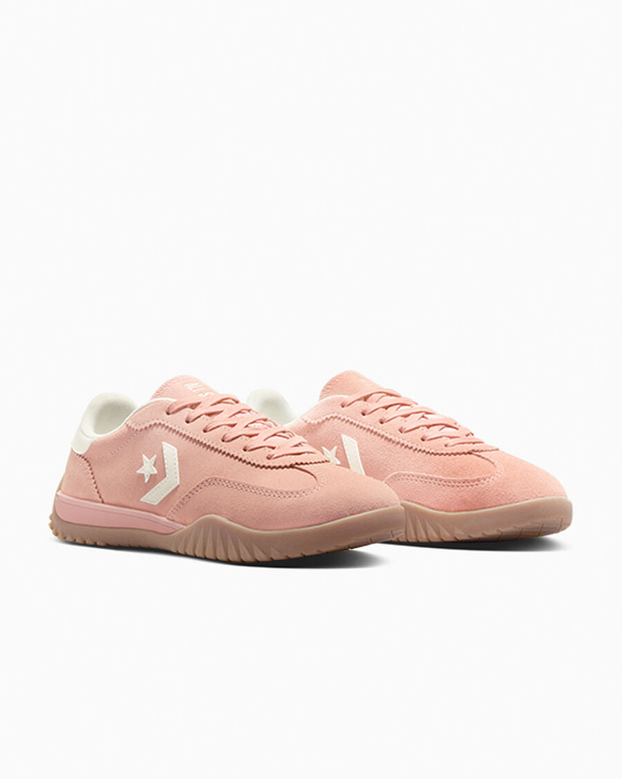 Nylon And Suede Low Top Sneaker - Flamingo Fade/Egret