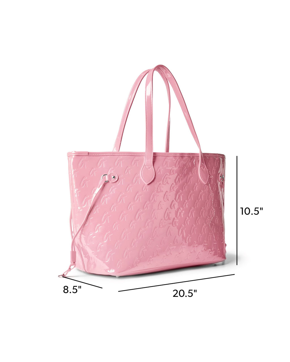 Vegan Leather Laptop Tote - Mirror Pink