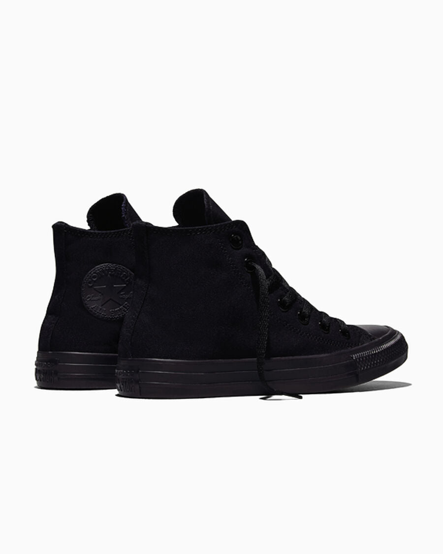 Canvas High-Top Sneaker - Multiple Colors - Black Monochrome