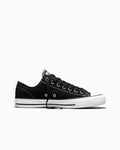 Suede Skate Low Top Sneaker - Black - Black/Black/White