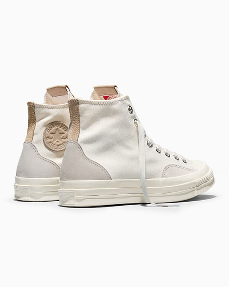 Canvas And Suede High-Top Sneaker - Vintage White/Egret/Papyrus Brown