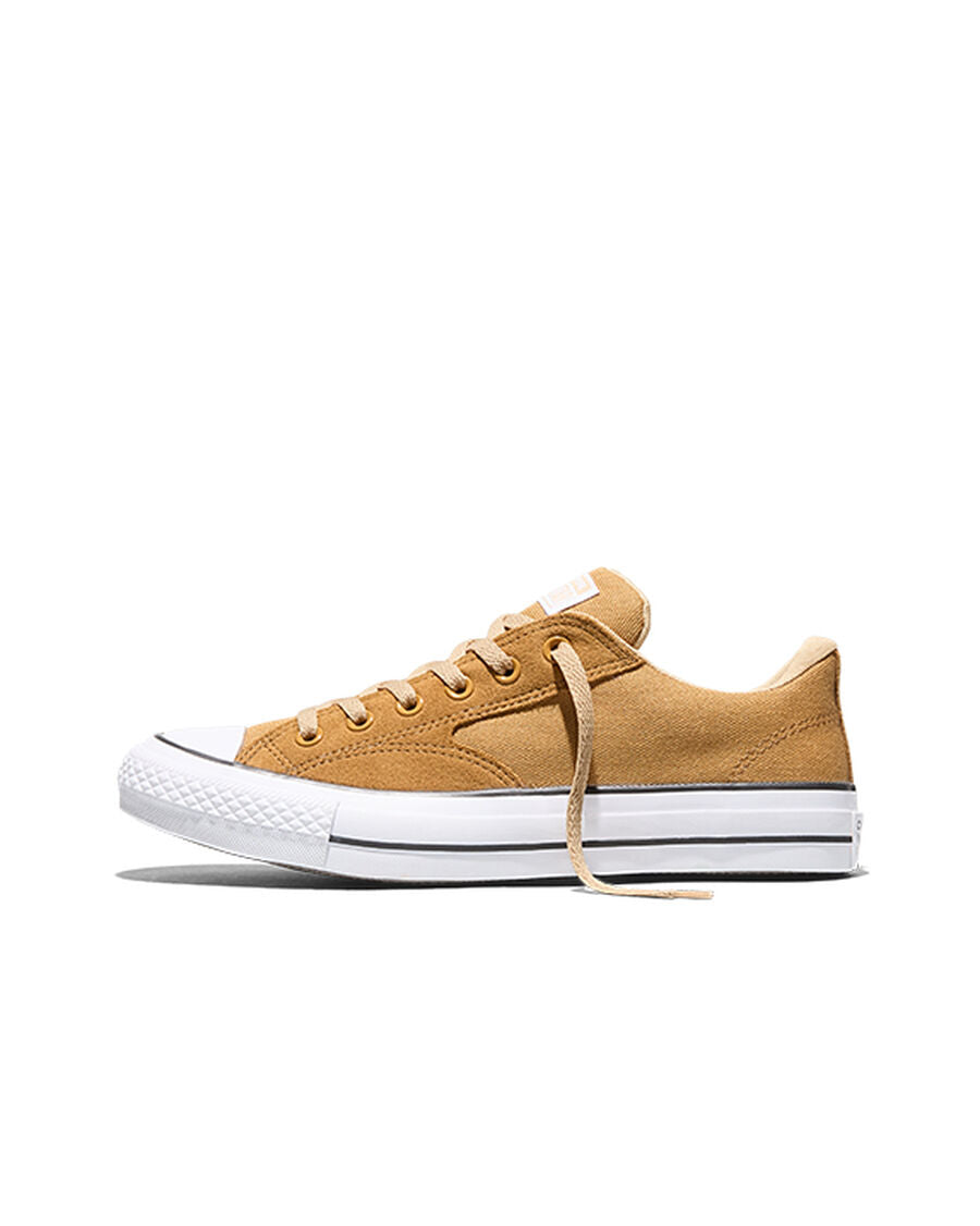 Canvas And Suede Padded Low Top Sneaker - Honey Stick Brown/Hay Day Brown/White