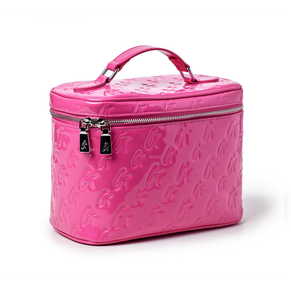Large Mirrored Toiletry Bag - Hot Pink