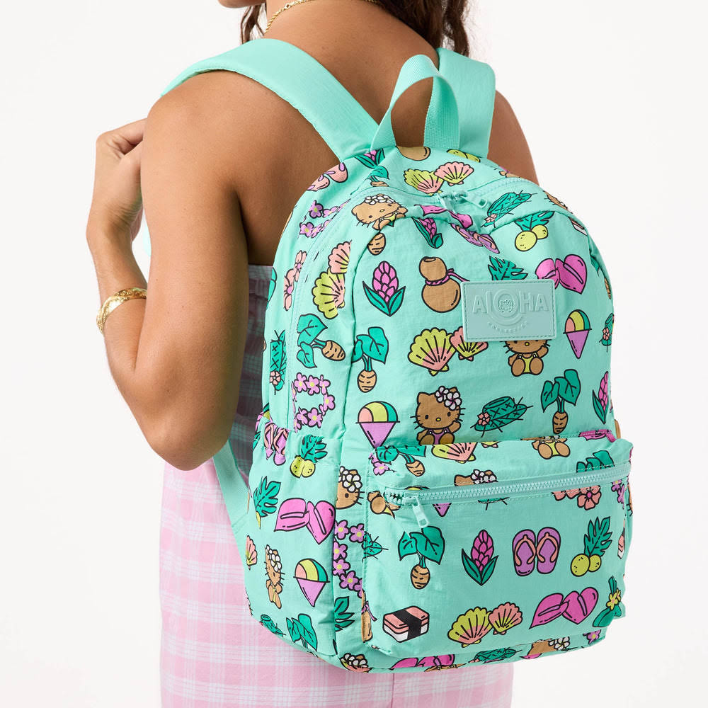 Water-Resistant Laptop Backpack - Tropical Print