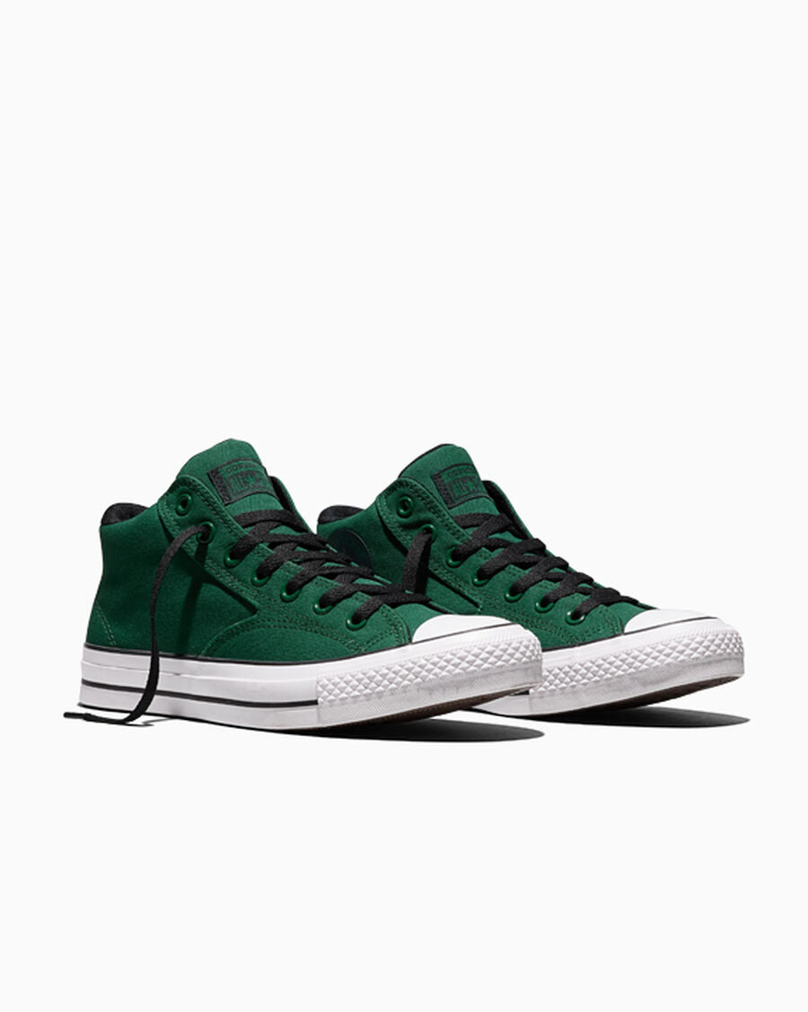 Canvas Mid-Top Sneaker - Creeping Forest/Black/White