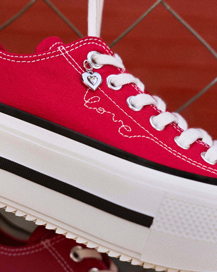 Canvas Platform Low Top Sneaker - Heart