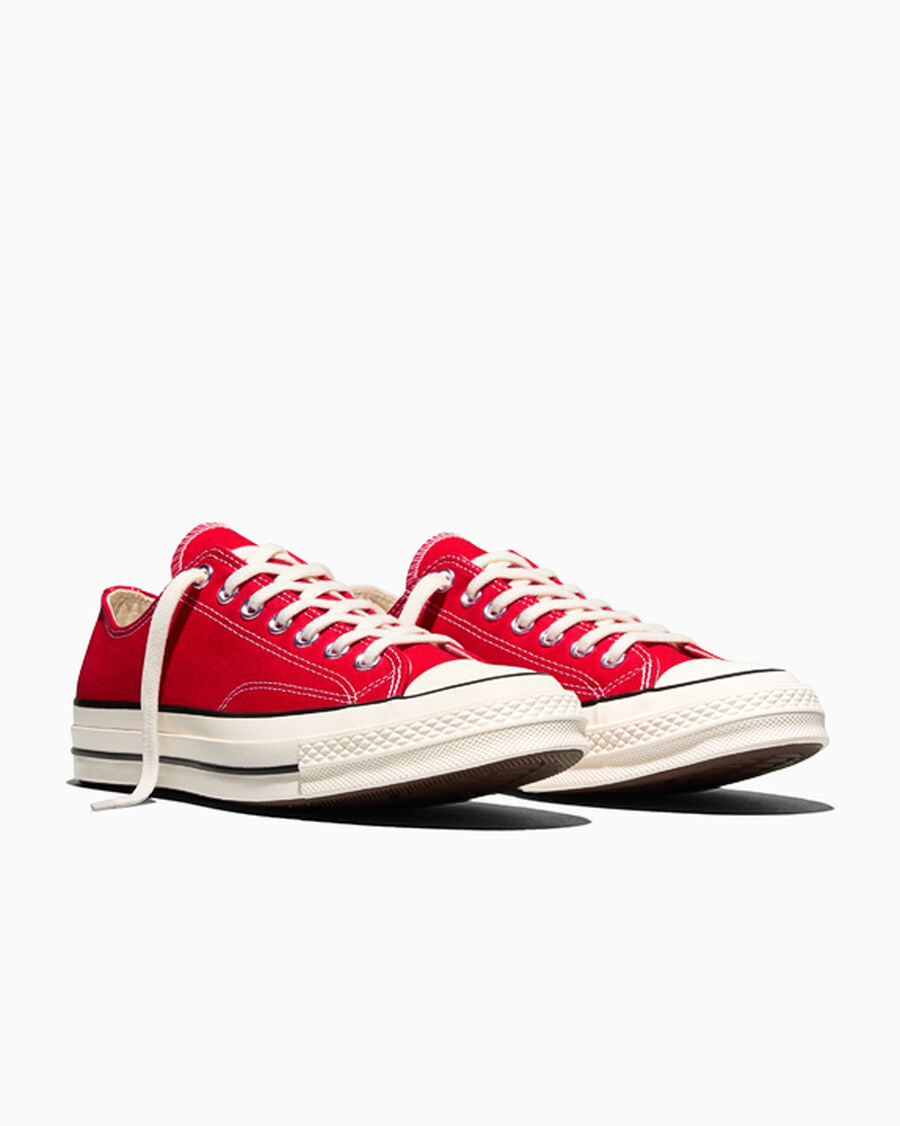 Heavyweight Canvas Low Top Sneaker - Black - Enamel Red/Egret/Black