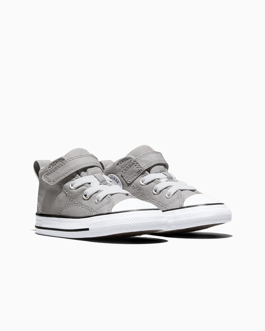 Canvas Easy-On Mid-Top Sneaker - Grey Area/White/Black