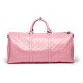 Mirrored Vegan Leather Duffle Bag - Pink