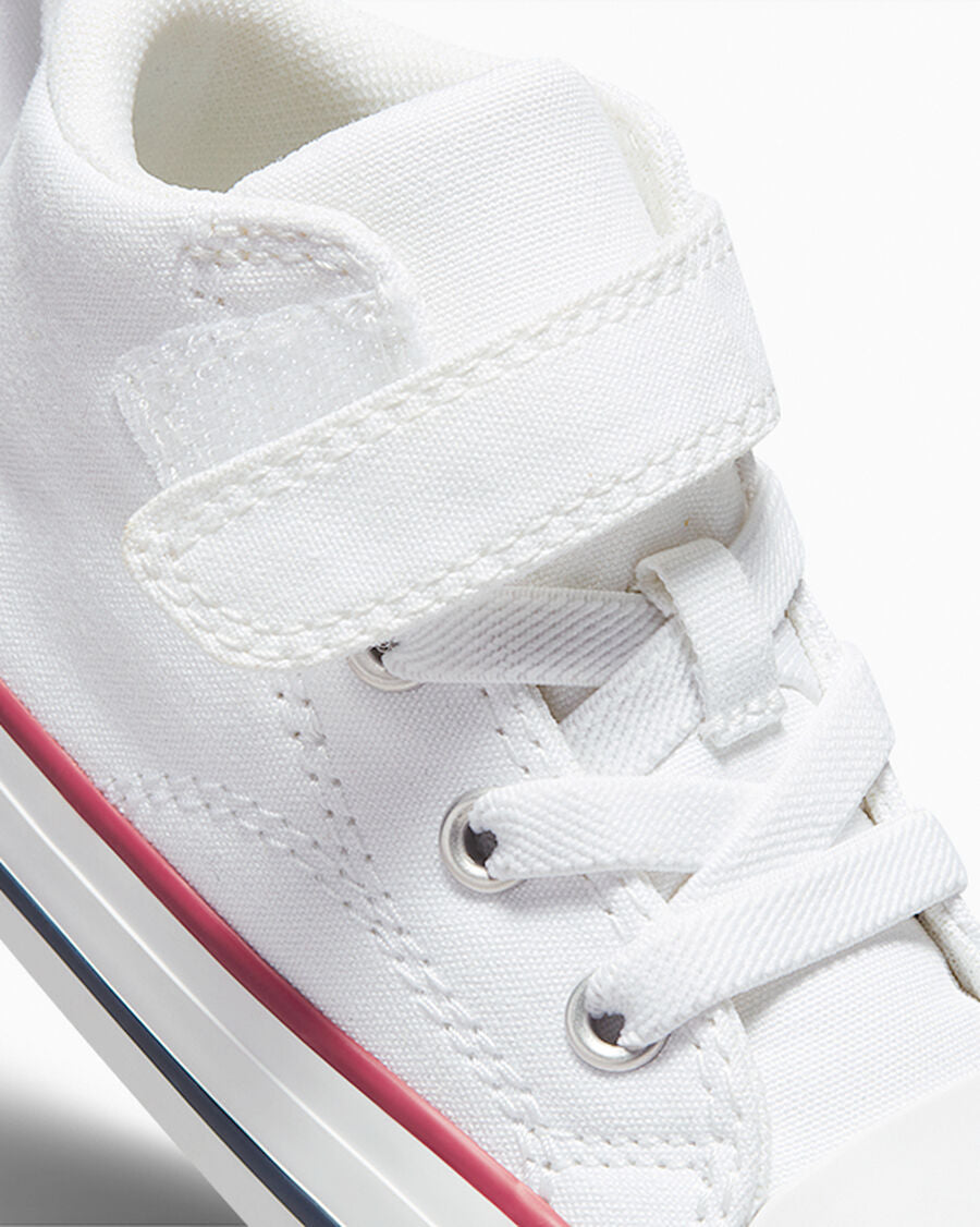 Canvas Easy-On Mid-Top Sneaker - White/Red/Blue
