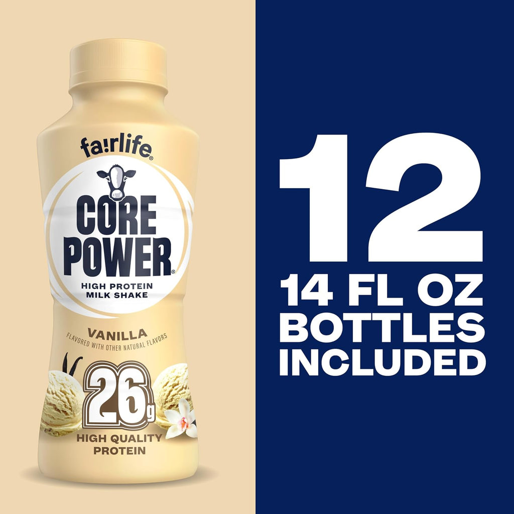 Vanilla Protein Milk Shake, 14 oz, 12 Pack