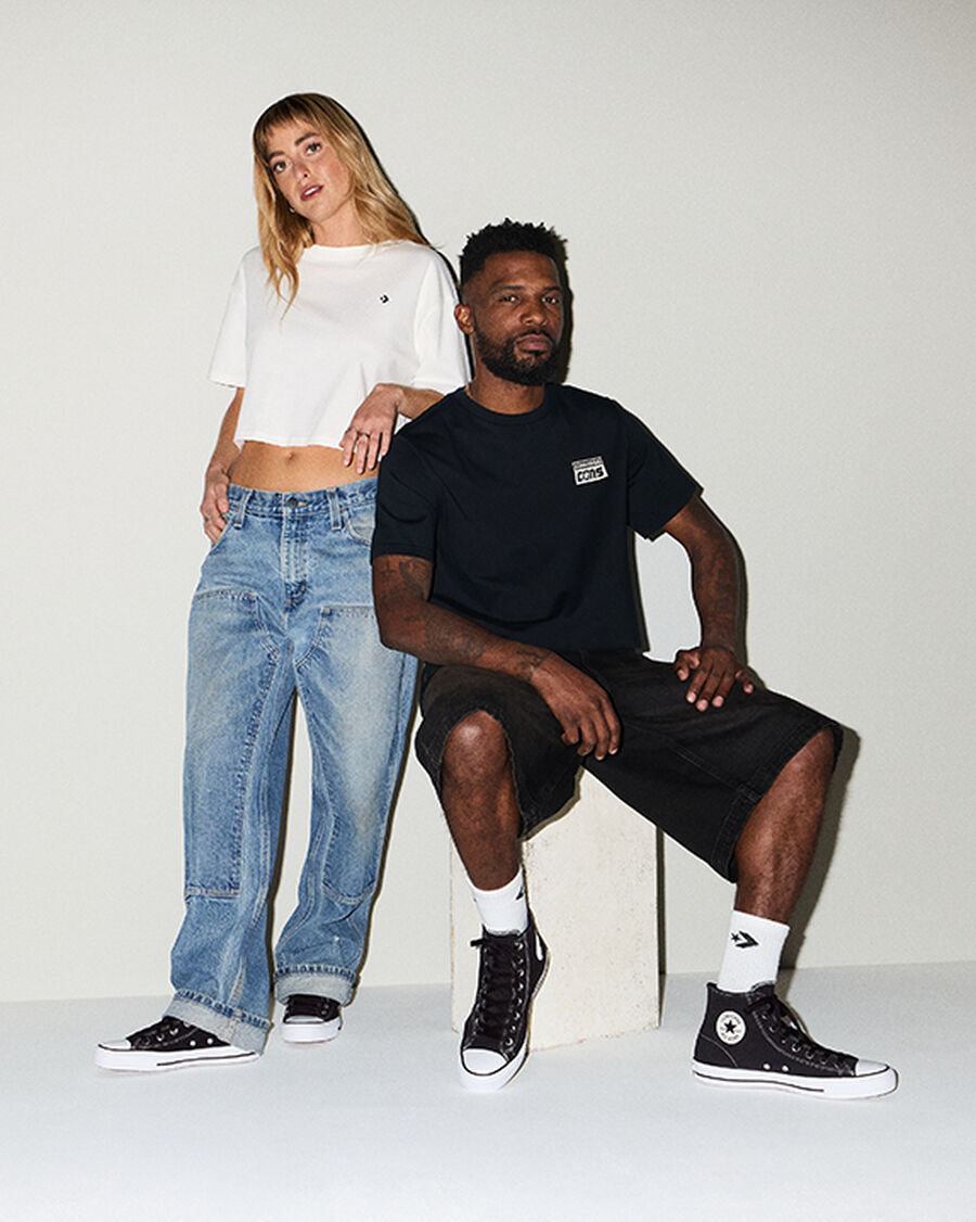 Suede Skate High Top Sneaker - Black - Black/Black/White