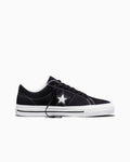 Unisex Suede Skate Low-Top Shoe - Black/Black/White